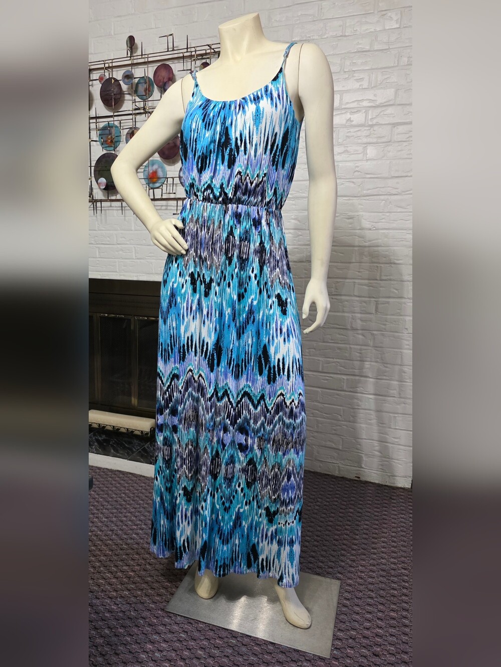 FELICITY & COCO | Blue Patterned Maxi Dress